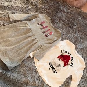 Dress Carters Girl size 7 , shirt size 7/8 Abecrombie kids